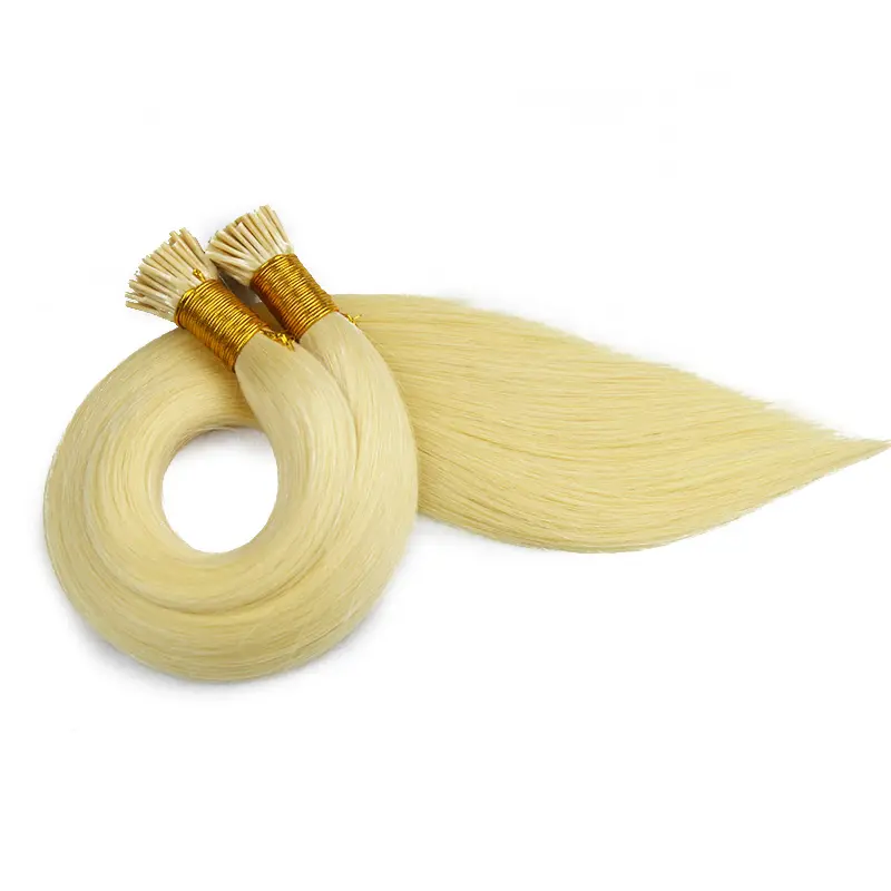 Wholesale Thick End russian human hair extension cuticle remy aligned keratin u flat i tip human hair extensions